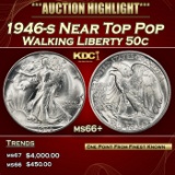 1946-s Walking Liberty Half Dollar Near Top Pop 50c ms66+ SEGS