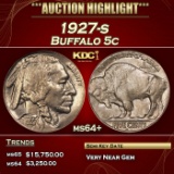 1927-s Buffalo Nickel 5c ms64+ SEGS