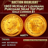 1903 McKinley Louisiana Purchase Gold Commem Dollar Near Top Pop! 1 ms67+ SEGS
