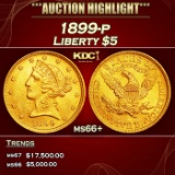 1899-p Gold Liberty Half Eagle $5 ms66+ SEGS