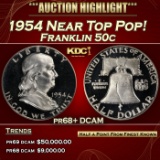 1954 Proof Franklin Half Dollar Near Top Pop! 50c pr68+ DCAM SEGS