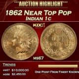 1862 Indian Cent Near Top Pop 1c ms67 SEGS
