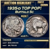 1935-d Buffalo Nickel TOP POP! 5c ms67+ SEGS