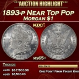 1893-p Morgan Dollar Near Top Pop $1 Grades ms65+