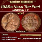1925-s Lincoln Cent Near Top Pop! 1c ms64+ rd SEGS