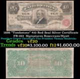 1886 $10 Red Seal Silver Certificate 