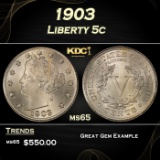 1903 Liberty Nickel 5c Grades ms65