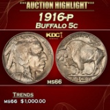 1916-p Buffalo Nickel 5c ms66 SEGS
