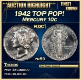 1942 Proof Mercury Dime TOP POP! 10c pr69 SEGS