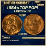 1954-s Lincoln Cent TOP POP! 1c ms68 RD SEGS