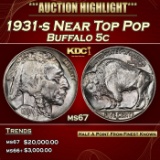 1931-s Buffalo Nickel Near Top Pop 5c ms67 SEGS