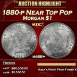 1880-p Morgan Dollar Near Top Pop $1 ms66+ SEGS