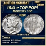 1941-p Mercury Dime TOP POP! 10c ms68+ FSB SEGS