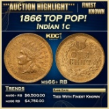 1866 Indian Cent TOP POP! 1c ms66+ RB SEGS