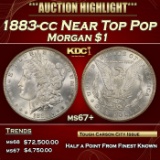 1883-cc Morgan Dollar Near Top Pop $1 ms67+ SEGS