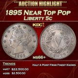 1895 Liberty Nickel Near Top Pop 5c ms66+ SEGS