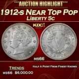 1912-s Liberty Nickel Near Top Pop 5c ms66 SEGS