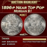 1896-p Morgan Dollar Near Top Pop $1 ms67+ SEGS