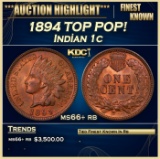 1894 Indian Cent TOP POP! 1c ms66+ rb SEGS