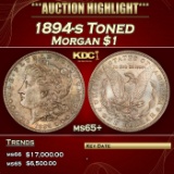 1894-s Morgan Dollar Toned $1 ms65+ SEGS