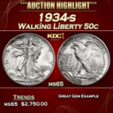 1934-s Walking Liberty Half Dollar 50c ms65 SEGS