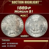 1889-p Morgan Dollar $1 ms66+ SEGS