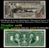 1896 $1 large size Silver Certificate Martha & George Washington 