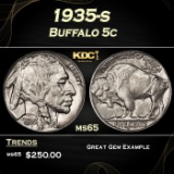 1935-s Buffalo Nickel 5c Grades ms65
