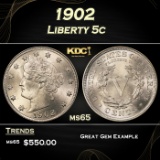 1902 Liberty Nickel 5c Grades ms65