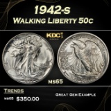 1942-s Walking Liberty Half Dollar 50c Grades GEM Unc