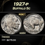 1927-p Buffalo Nickel 5c Grades Choice Unc