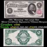 1891 $20 Large Silze Silver Certificate 