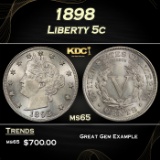 1898 Liberty Nickel 5c Grades ms65