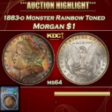 PCGS 1883-o Morgan Dollar Monster Rainbow Toned $1 ms64 PCGS