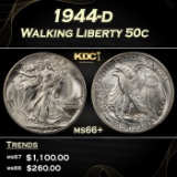 1944-d Walking Liberty Half Dollar 50c ms66+ SEGS