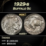 1929-s Buffalo Nickel 5c Grades ms65+