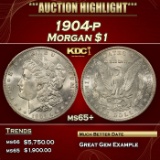 1904-p Morgan Dollar $1 ms65+ SEGS