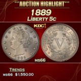 1889 Liberty Nickel 5c ms66 SEGS