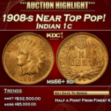 1908-s Indian Cent Near Top Pop! 1c ms66+ rd SEGS