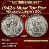 1942-s Walking Liberty Half Dollar Near Top Pop 50c ms67 SEGS