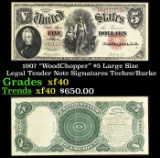 1907 $5 Large Size Legal Tender Note 
