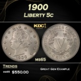 1900 Liberty Nickel 5c Grades ms65