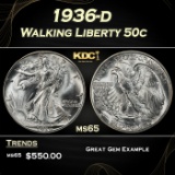 1936-d Walking Liberty Half Dollar 50c Grades GEM Unc