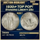 1930-p Standing Liberty Quarter TOP POP! 25c ms67+ SEGS