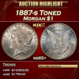 1887-s Morgan Dollar Toned $1 ms65+ SEGS