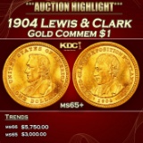 1904 Lewis & Clark Gold Commem Dollar 1 ms65+ SEGS