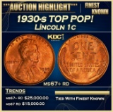 1930-s Lincoln Cent TOP POP! 1c ms67+ rd SEGS