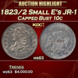 1823/2 Capped Bust Dime Small E's JR-1 10c ms63 SEGS
