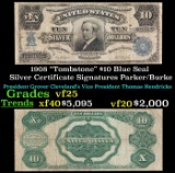 1908 $10 Blue Seal Silver Certificate 