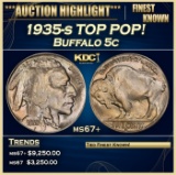 1935-s Buffalo Nickel TOP POP! 5c ms67+ SEGS